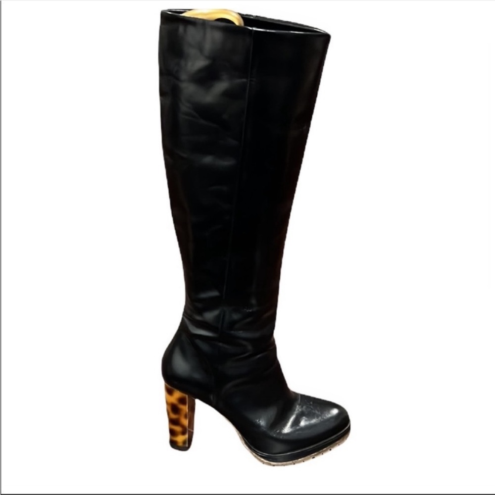 Donald & Lisa Signature Donald J. Pliner Knee High Black Boots Size 8